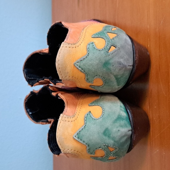 Circle S Brand Western Suede Shoes Colorful Size 7.5M - Picture 4 of 7
